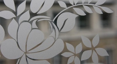 Пескоструйный витраж - Цветок